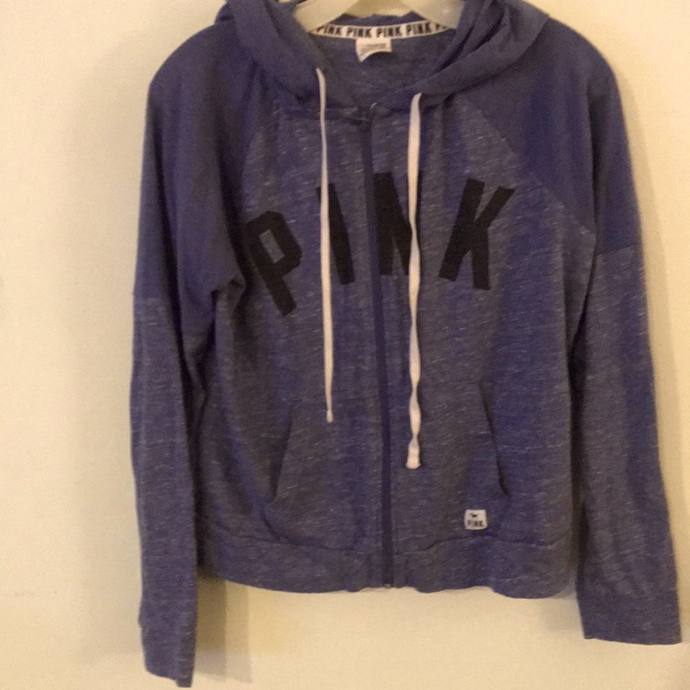 Pink Zip Hoodie Lightweight Medium